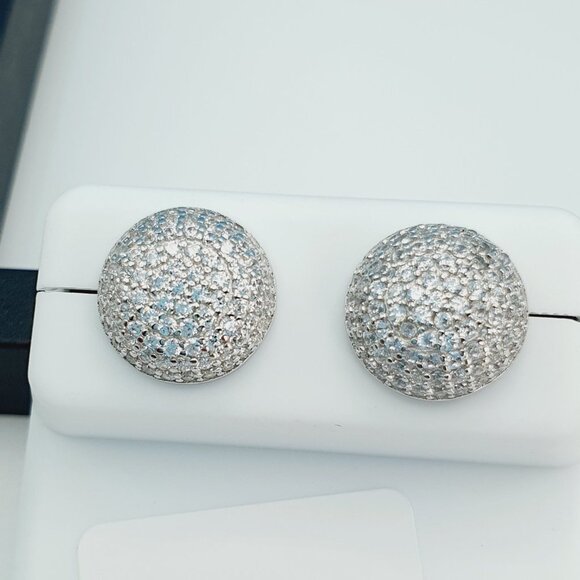 "925 Sterling Silver Cubic Zirconia Earrings, UU1P6A6105 - Picture 1 of 10